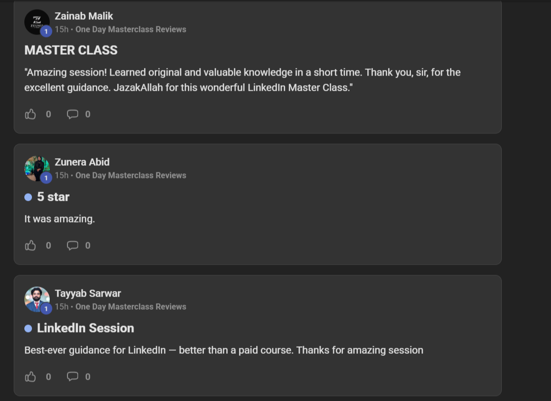 Masterclass review 7